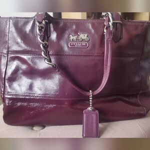 Purple Coach Shoulder Bag w/original protector bag